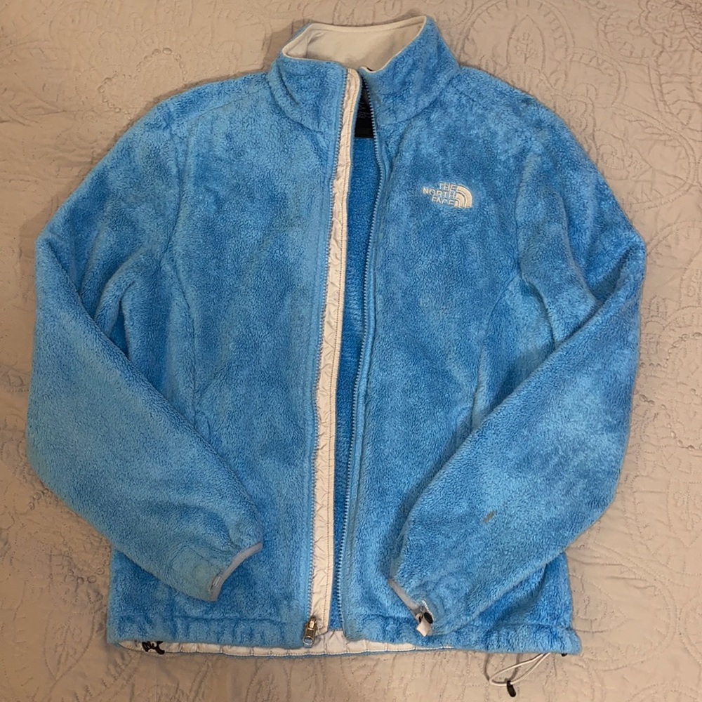 Blue North Face jacket!